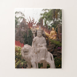 Puzzle asiático, vietnamita, arte, escultura, buddha,