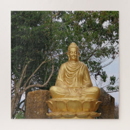 Puzzle asiático, vietnamita, arte, escultura, buddha,