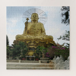 Puzzle asiático, vietnamita, arte, escultura, buddha,