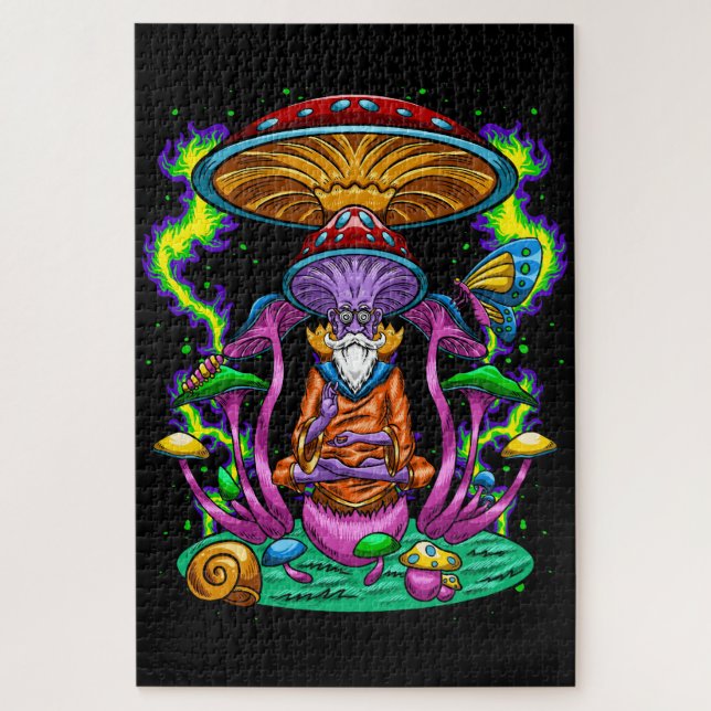 Puzzle Asistente para hongos Trippy Pyschedelic (Vertical)