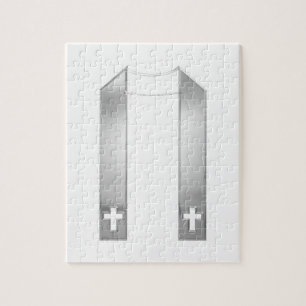 Puzzle Aspecto 3-D Stole del sacerdote plateado