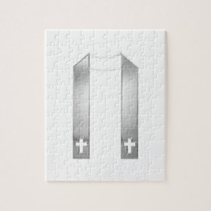 Puzzle Aspecto 3-D Stole del sacerdote plateado