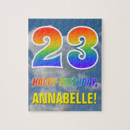 Puzzle Aspecto del arcoiris "23" y "FELIZ CUMPLEAÑOS", ci