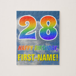 Puzzle Aspecto del arcoiris "28" y "FELIZ CUMPLEAÑOS", ci