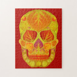 Puzzle Aspen Leaf Skull 13