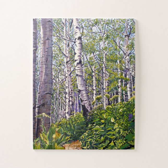 Puzzle Aspens en el bosque (Vertical)