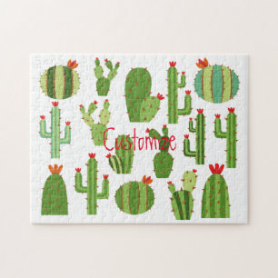 Puzzle Assorted Red-flowered Cactus Plants Thunder_Cove