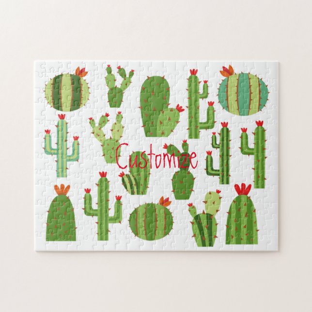 Puzzle Assorted Red-flowered Cactus Plants Thunder_Cove (Horizontal)