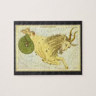 Puzzle Astrología Vintage Constelación Capricornio Zodiac