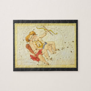 Puzzle Astrología Vintage Constelación Gemela Géminis Zod