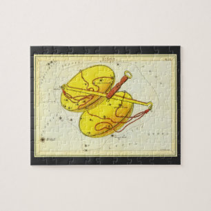 Puzzle Astrología Vintage Libra Escala Constelación Zodia