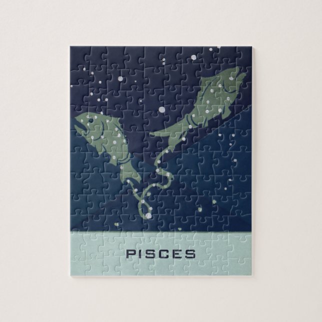 Puzzle Astrología zodiaca vintage Piscis Constelación de  (Vertical)