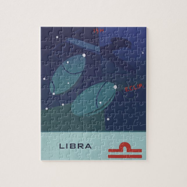 Puzzle Astrología Zodiaco Vintage Balanza Constelación Li (Vertical)
