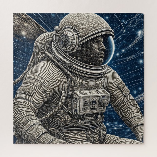 Puzzle Astronauta de arte ai en el espacio (Vertical)