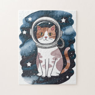 Puzzle Astronauta de gato espacial