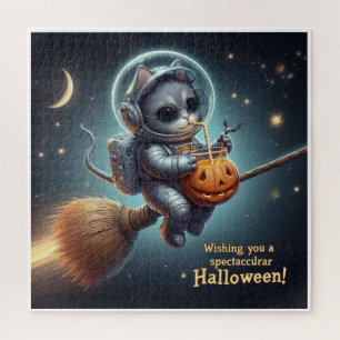 Puzzle Astronauta de gatos cósmicos: magia y aventura esp