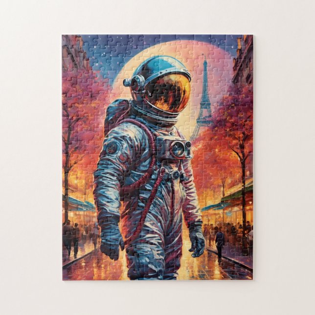 Puzzle astronauta en París (Vertical)