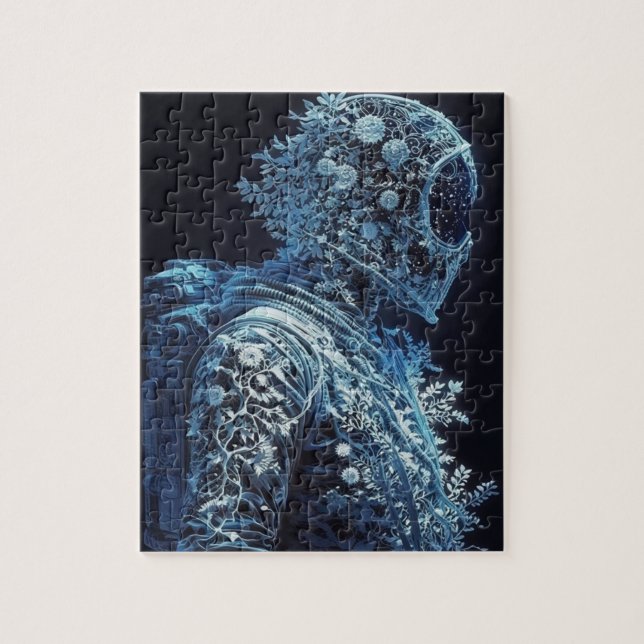 Puzzle Astronauta floral congelada (Vertical)