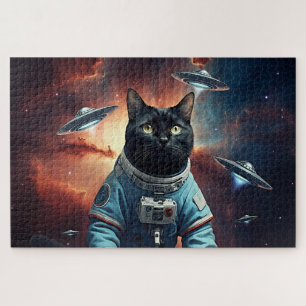 Puzzle Astronauta gata galáctica