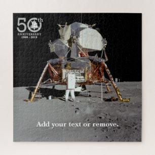 Puzzle Astronauta, módulo lunar, misión lunar Apolo 11,