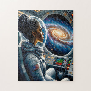 Puzzle Astronauta negra en el espacio