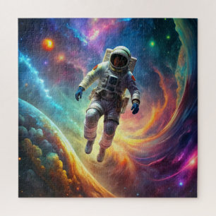 Puzzle Astronauta suspendida en el espacio en medio de la