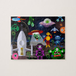 Puzzle Astronauta y cohete infantil personalizado