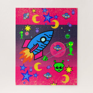 Puzzle Astronautas extranjeros rompe espacios espaciales