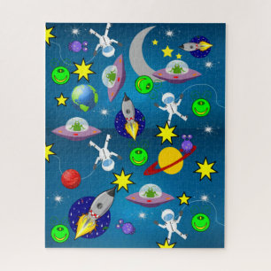 Puzzle Astronautas extranjeros rompe espacios espaciales