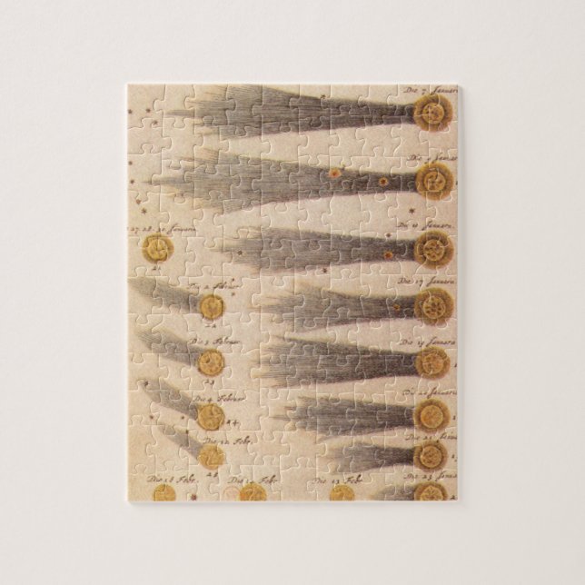 Puzzle Astronomía de época, cometas de Stanislaw Lubienie (Vertical)