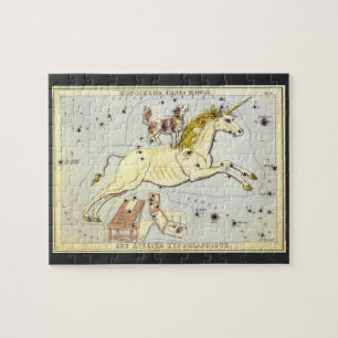 Puzzle Astronomía de época, constelación de monoceros uni