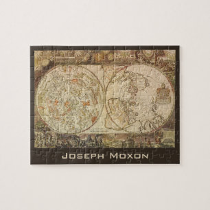 Puzzle Astronomía de época, mapa de planisfería celeste