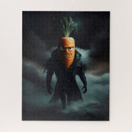 Puzzle Asustada zanahoria de Halloween.