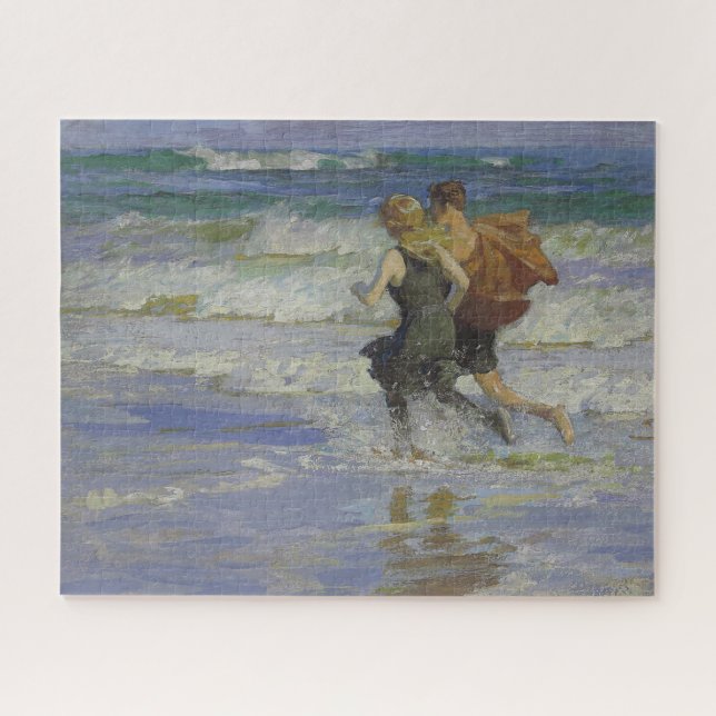 Puzzle At the Beach (by Edward Henry Potthast) (Horizontal)
