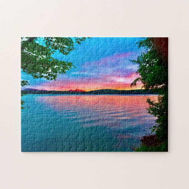 Puzzle Atardecer Adirondack en el lago (Horizontal)