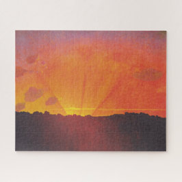 Puzzle Atardecer, cielo Naranja (por Félix Vallotton)