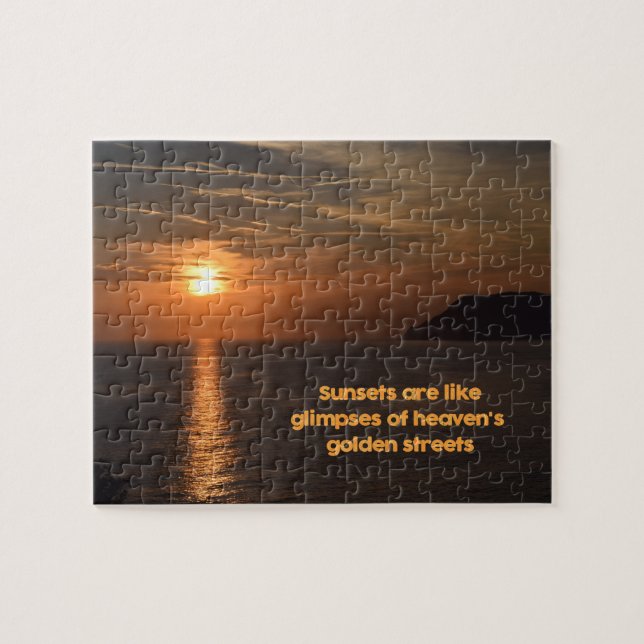 Puzzle Atardecer como un vistazo al cielo - 8 x 10 pulgad (Horizontal)