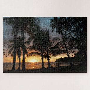 Puzzle Atardecer costarricense sobre el Pacífico