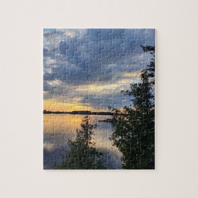 Puzzle Atardecer de aguas fronterizas (Vertical)