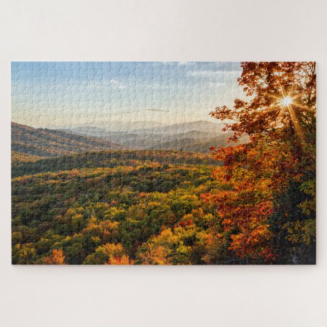 Puzzle Atardecer de Otoño | Carolina del Norte (Horizontal)