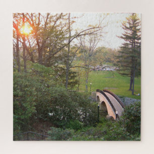 Puzzle Atardecer del Puente Arcoíris en Grove City Colleg