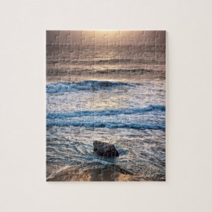 Puzzle Atardecer delicado en la playa