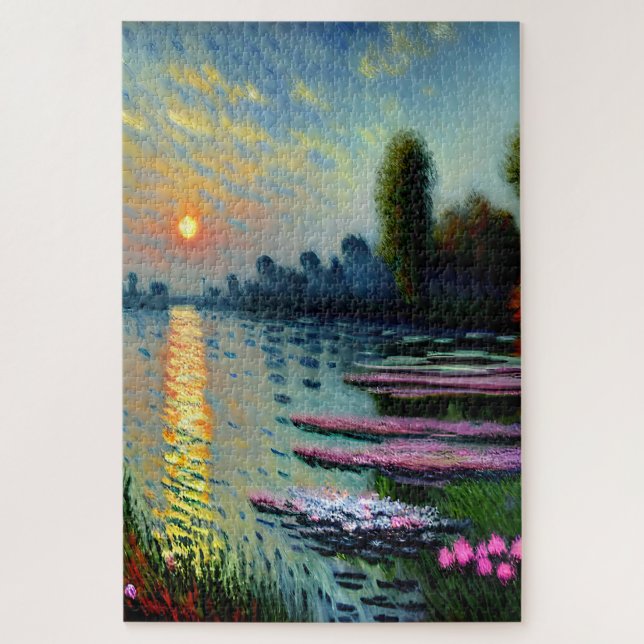 Puzzle Atardecer en el arte del Sena (Vertical)
