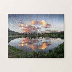 Puzzle Atardecer en el Lago Little Molas - Sendero de Col