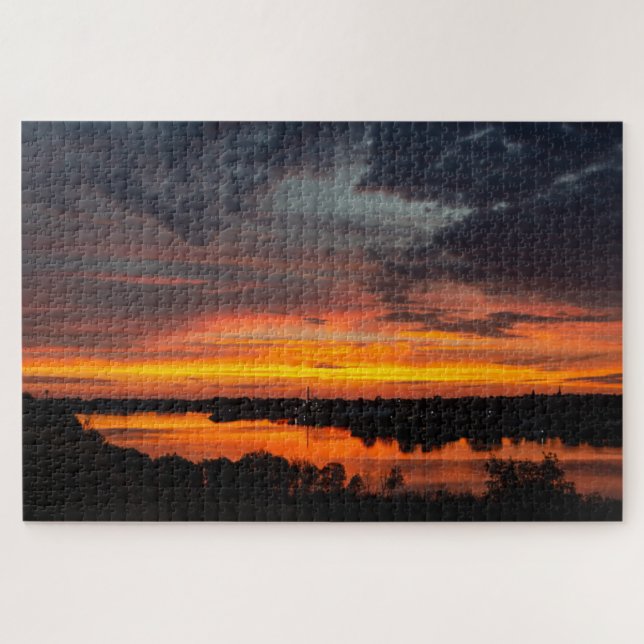 Puzzle Atardecer en el lago Manistee (Horizontal)