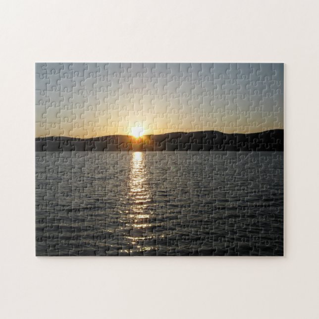Puzzle Atardecer en el lago Onota: Horizontal (Horizontal)