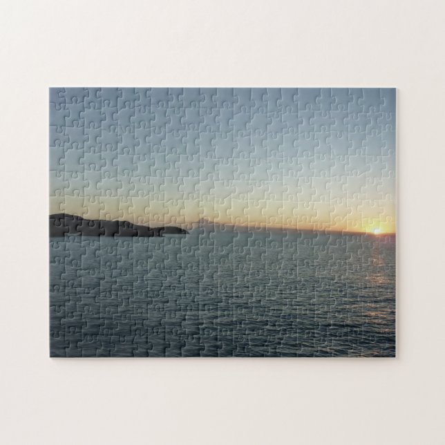 Puzzle Atardecer en el paisaje marino de la isla Antigua  (Horizontal)