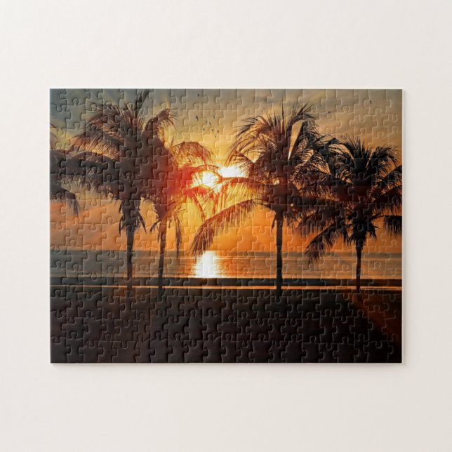 Puzzle Atardecer en el paraíso (Horizontal)