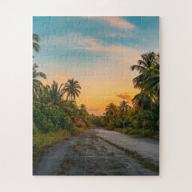 Puzzle Atardecer en el sendero Sandy Beach (Vertical)