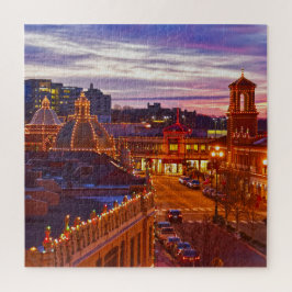 Puzzle Atardecer en Kansas City Plaza ilumina Jigsaw Puzz